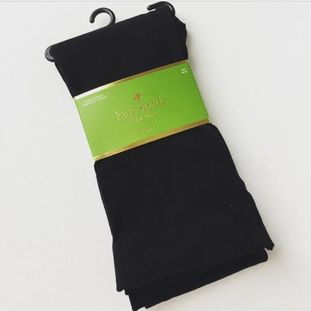 Kate Spade Black Tights Size S/M & M/L Free Gift Ships Same Day